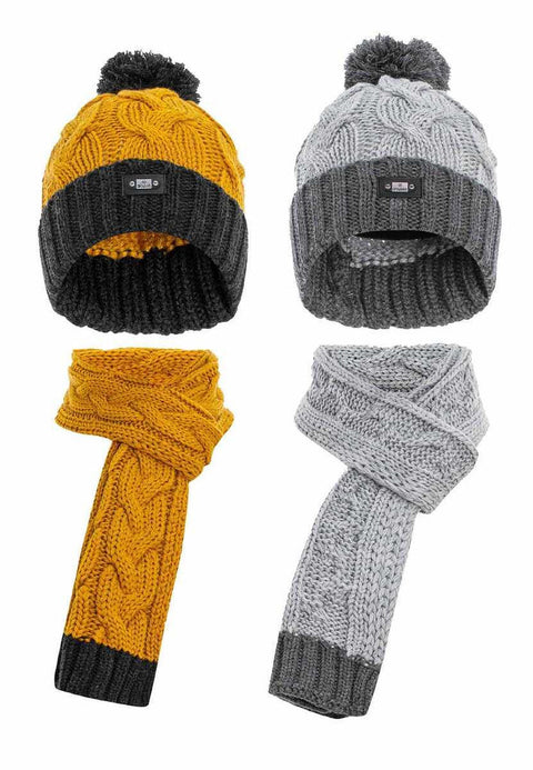 BA101 Children's Double Scarf Beret Set