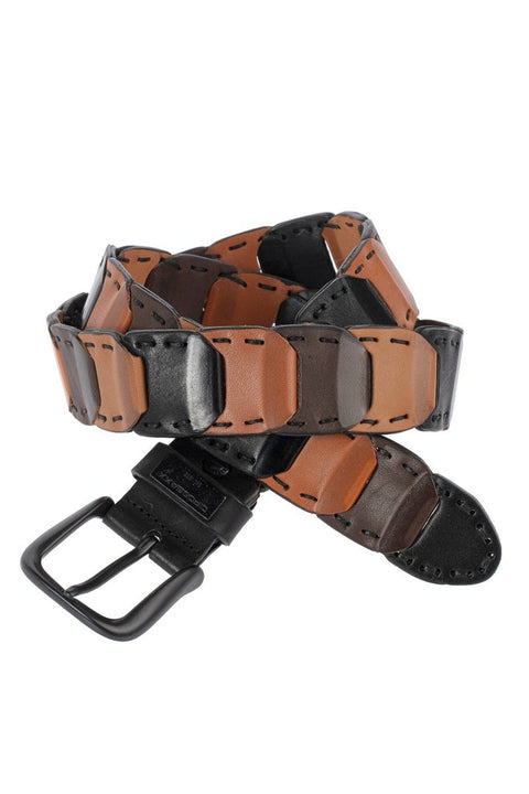 CG104 Men's Leather Belt in Fancy Design