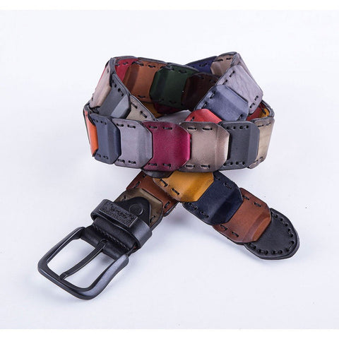 CG104 Men's Leather Belt in Fancy Design