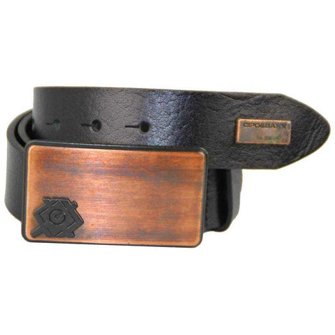 C44857 Men's Leather Belt with Buckle