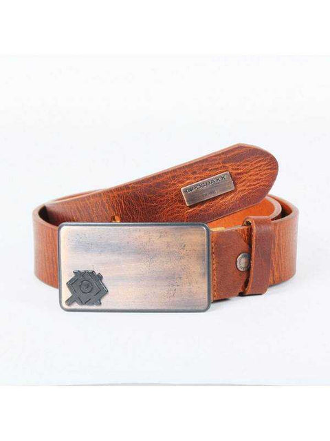 C44857 Men's Leather Belt with Buckle