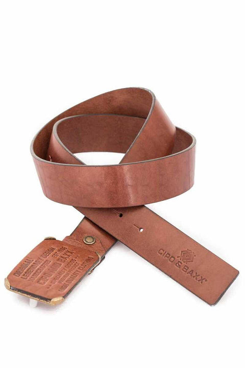 CG154 Men's Leather Belt with Big Buckle