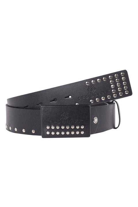 CG163 Flat Genuine Leather Belt with Metal Buckle