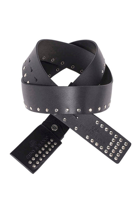 CG163 Flat Genuine Leather Belt with Metal Buckle