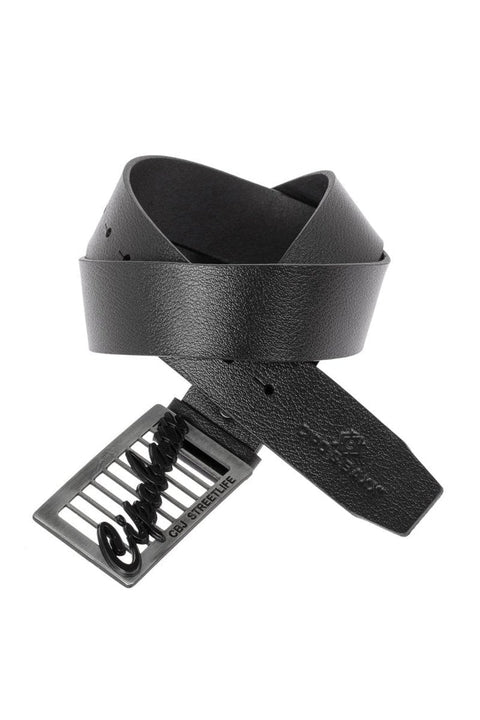 CG191 Leather Belt with Metal Buckle