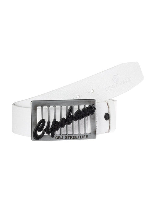 CG191 Leather Belt with Metal Buckle
