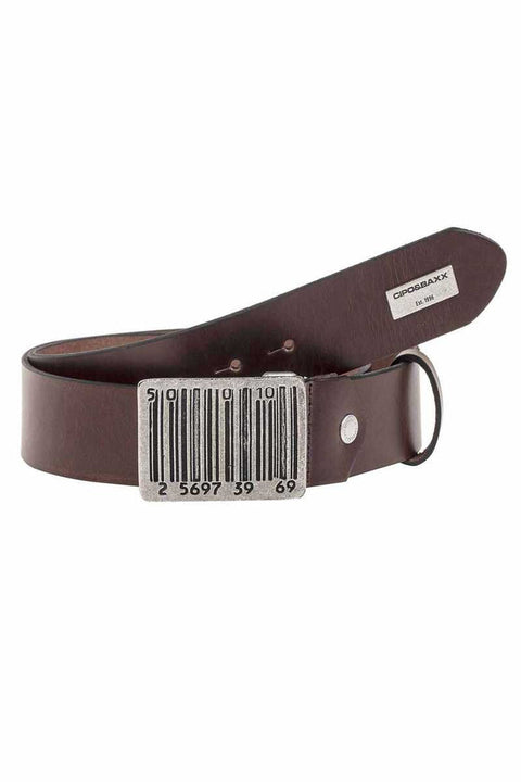 CG201 Leather Belt with Metal Buckle