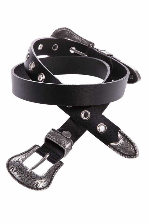 WG115 Women's Cowboy Buckle Look Belt