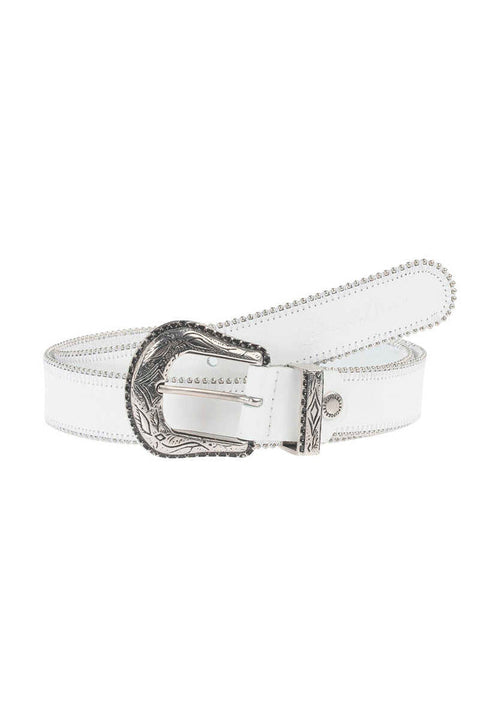 WG117 Plain Leather Women's Belt with Metal Buckle