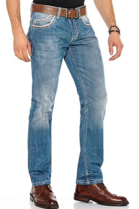C-0595 Regular Fit Men's Jeans with Nested Pockets