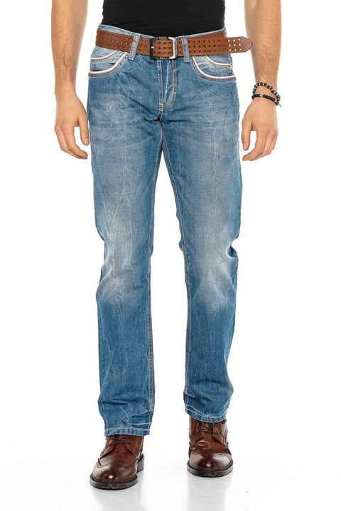 C-0595 Regular Fit Men's Jeans with Nested Pockets