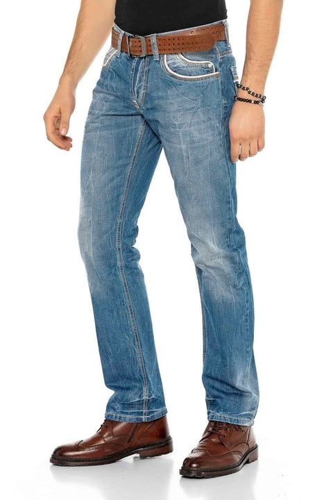 C-0595 Regular Fit Men's Jeans with Nested Pockets