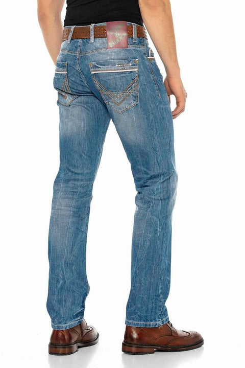 C-0595 Regular Fit Men's Jeans with Nested Pockets