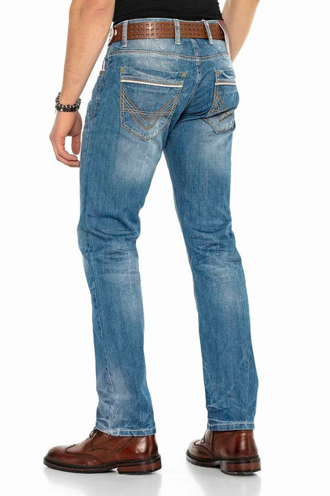 C-0595 Regular Fit Men's Jeans with Nested Pockets