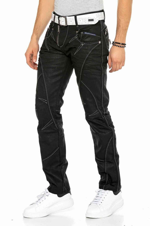 C-0812 Zippered Relax Fit Cut Men's Jeans