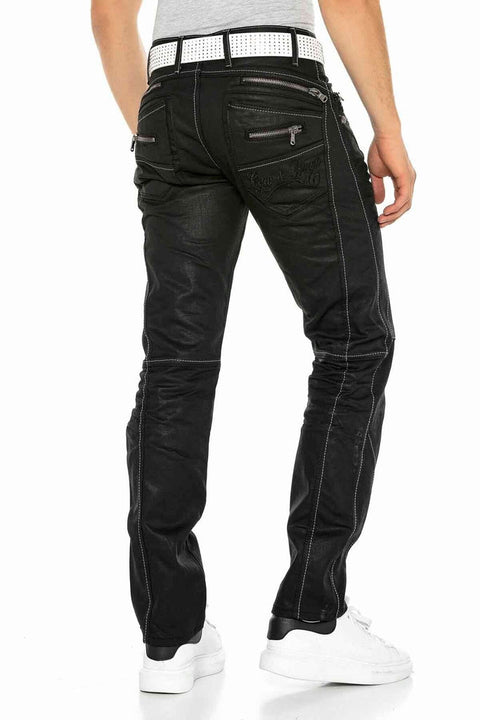 C-0812 Zippered Relax Fit Cut Men's Jeans