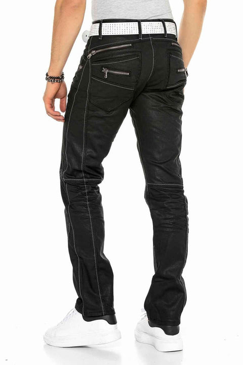 C-0812 Zippered Relax Fit Cut Men's Jeans