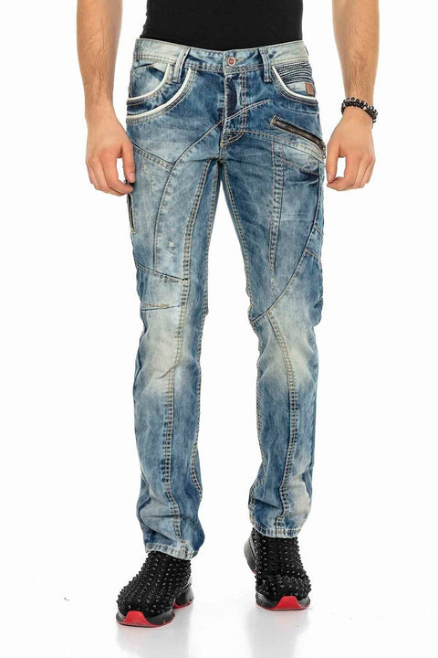 C-1150 Piece Stitched Relaxed Cut Men's Jean Trousers