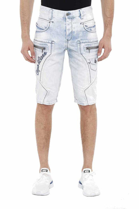 CK 131 Piece Stitched Denim Capri with Side Pockets