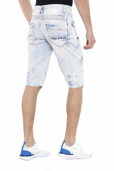 CK 131 Piece Stitched Denim Capri with Side Pockets