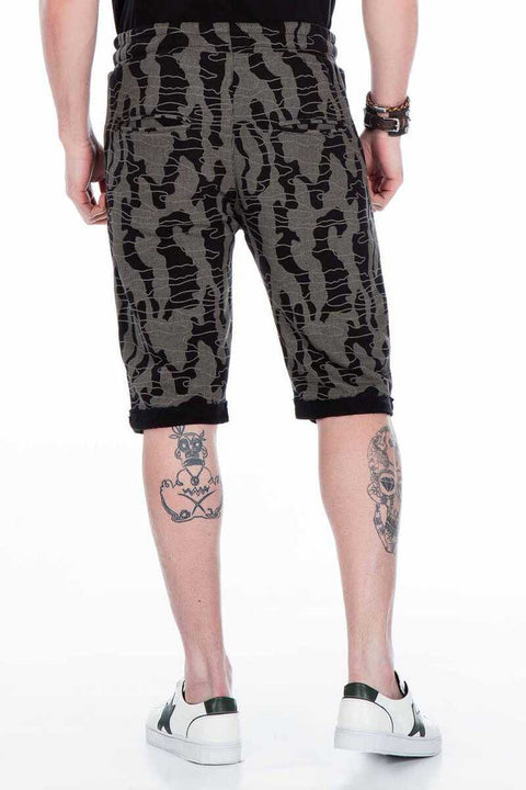 CK167 Camouflage Patterned Men's Capri Tracksuit