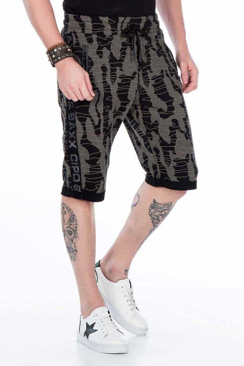 CK167 Camouflage Patterned Men's Capri Tracksuit