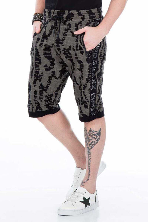 CK167 Camouflage Patterned Men's Capri Tracksuit
