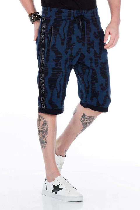CK167 Camouflage Patterned Men's Capri Tracksuit