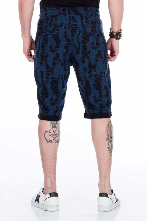 CK167 Camouflage Patterned Men's Capri Tracksuit