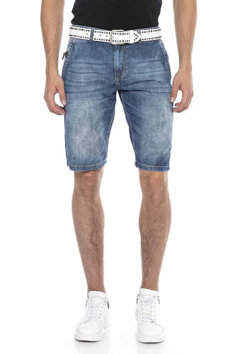 CK217 Classic Pocket Basic Men's Denim Capri Shorts