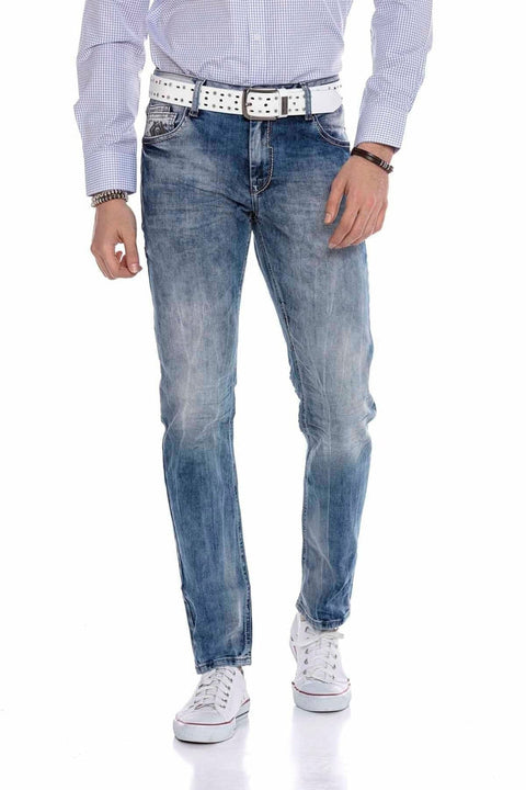 CD319 Men's Relaxed Fit Cut Jeans