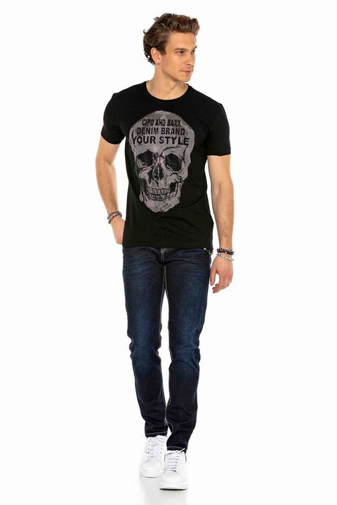 CD395 Contrast Stitched Men's Jean Trousers