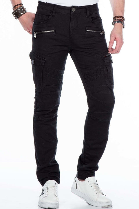 CD424 Cargo Pocket Slim Leg Men's Trousers