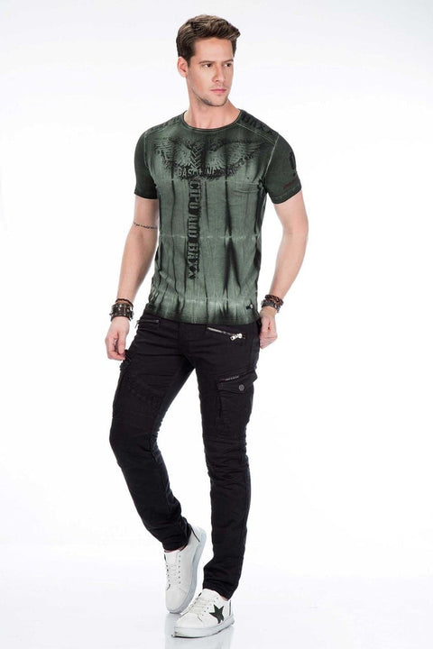 CD424 Cargo Pocket Slim Leg Men's Trousers