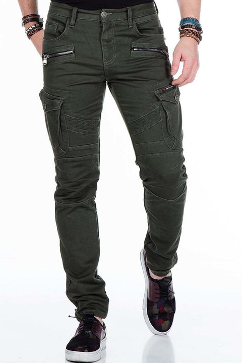 CD424 Cargo Pocket Slim Leg Men's Trousers