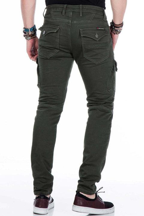 CD424 Cargo Pocket Slim Leg Men's Trousers