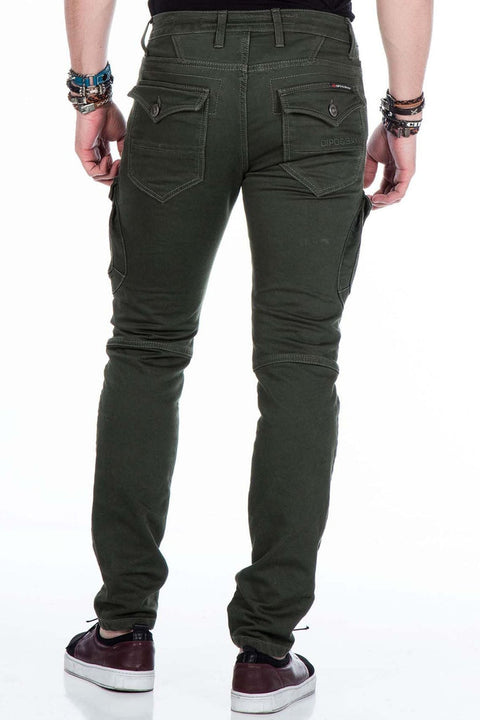 CD424 Cargo Pocket Slim Leg Men's Trousers