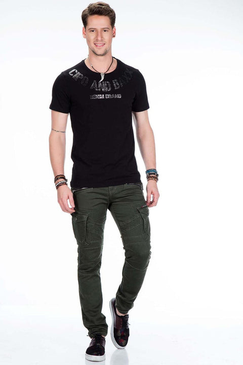CD424 Cargo Pocket Slim Leg Men's Trousers