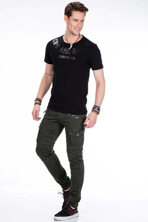 CD424 Cargo Pocket Slim Leg Men's Trousers