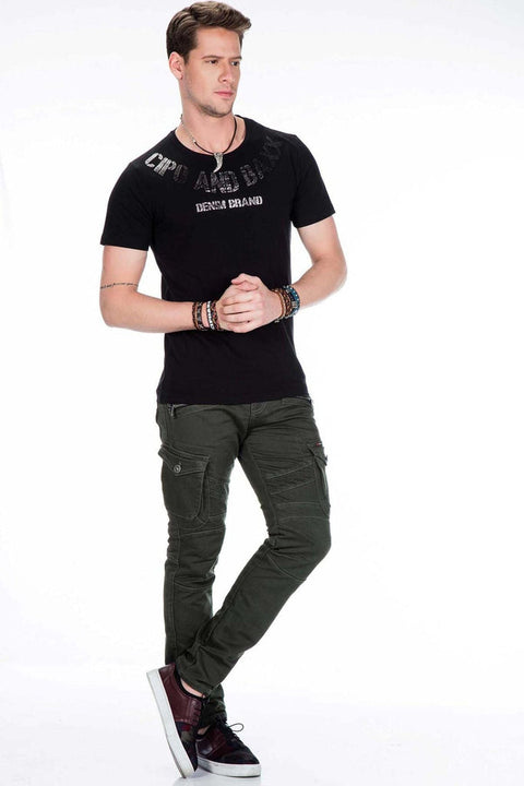 CD424 Cargo Pocket Slim Leg Men's Trousers