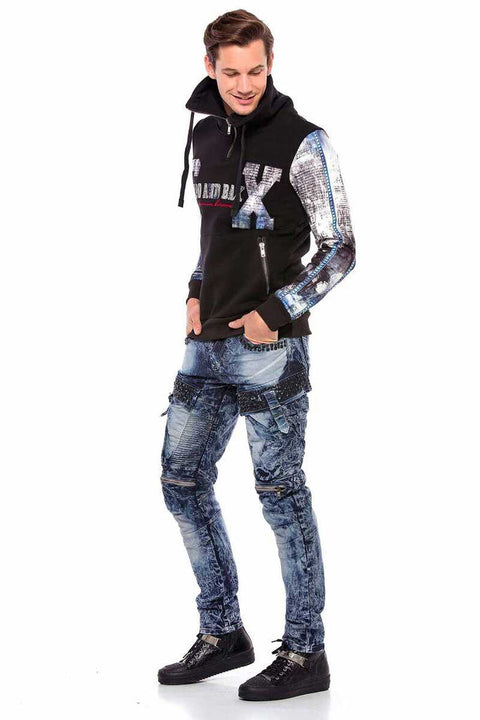 CD494 Rock Star Style Biker Men's Trousers