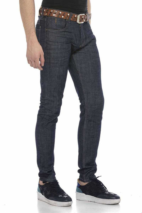 CD538 Small Pocket Detailed Relax Fit Jean Trousers