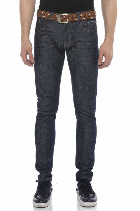 CD538 Small Pocket Detailed Relax Fit Jean Trousers