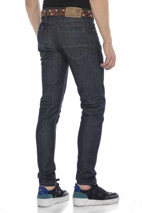CD538 Small Pocket Detailed Relax Fit Jean Trousers