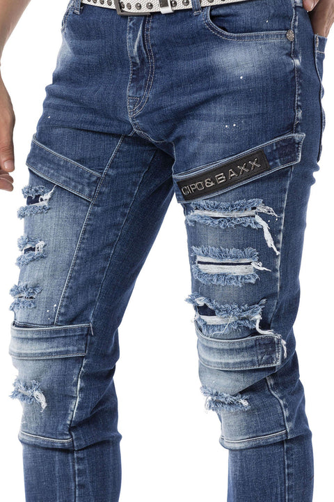 CD555 Slim Cut Basic Men's Jean Trousers