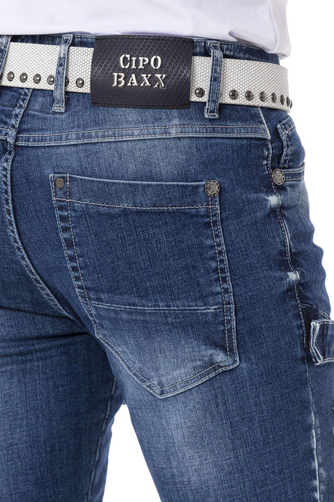 CD555 Slim Cut Basic Men's Jean Trousers