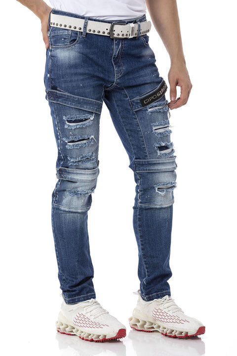 CD555 Slim Cut Basic Men's Jean Trousers