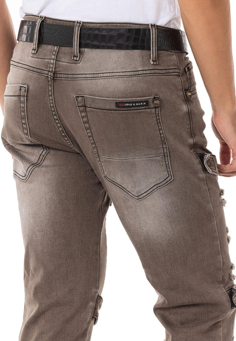 CD555 Slim Cut Basic Men's Jean Trousers