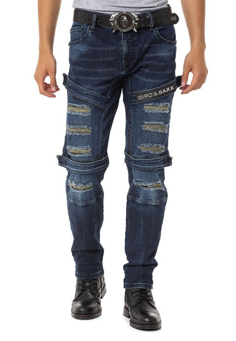 CD555 Slim Cut Basic Men's Jean Trousers