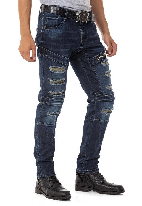 CD555 Slim Cut Basic Men's Jean Trousers